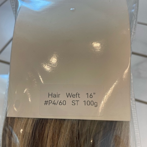 5 packs of 100% Remy Human extension hair Weft 
16 inches/ color P4/60/ 100grams - Picture 2 of 7